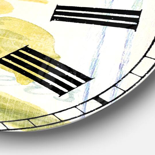 Designart 'Floursack Florals Ii Farmhouse Wall Clock